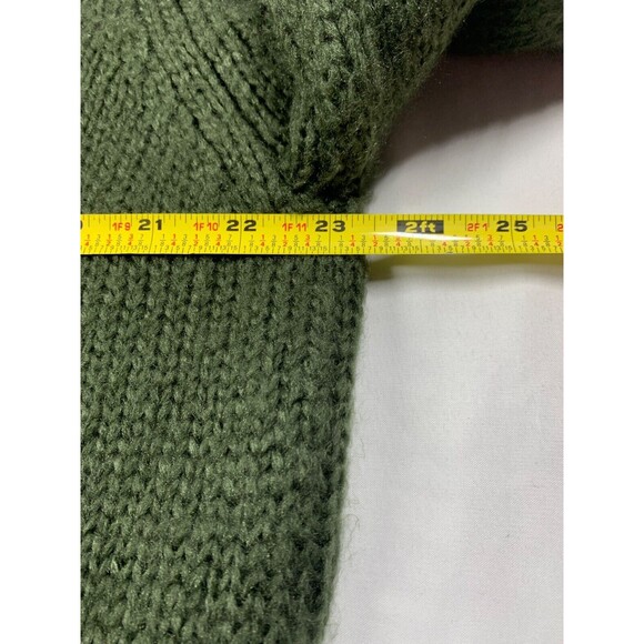Wooden Ships Sweater Womens Size S/M Dark Green Crew Neck Mohair Blend Oversized - Picture 5 of 8